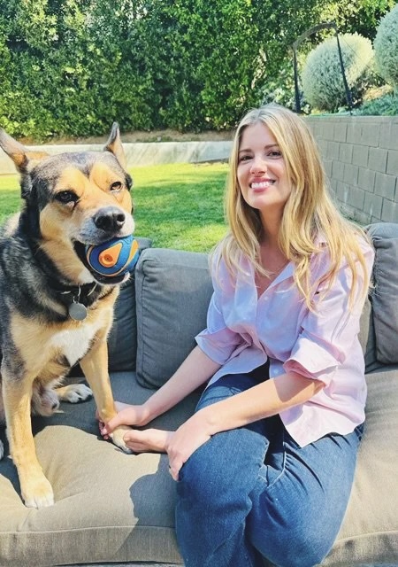Ali Behar, LCSW, with her dog Moondog